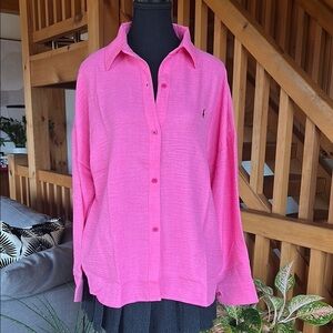 Women's Pink Button-Up Shirt